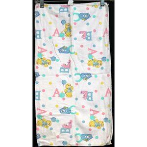 Riegel Cotton Receiving Blanket Baby Pastel ABC's Animals Bear Bunny Cat Flanel